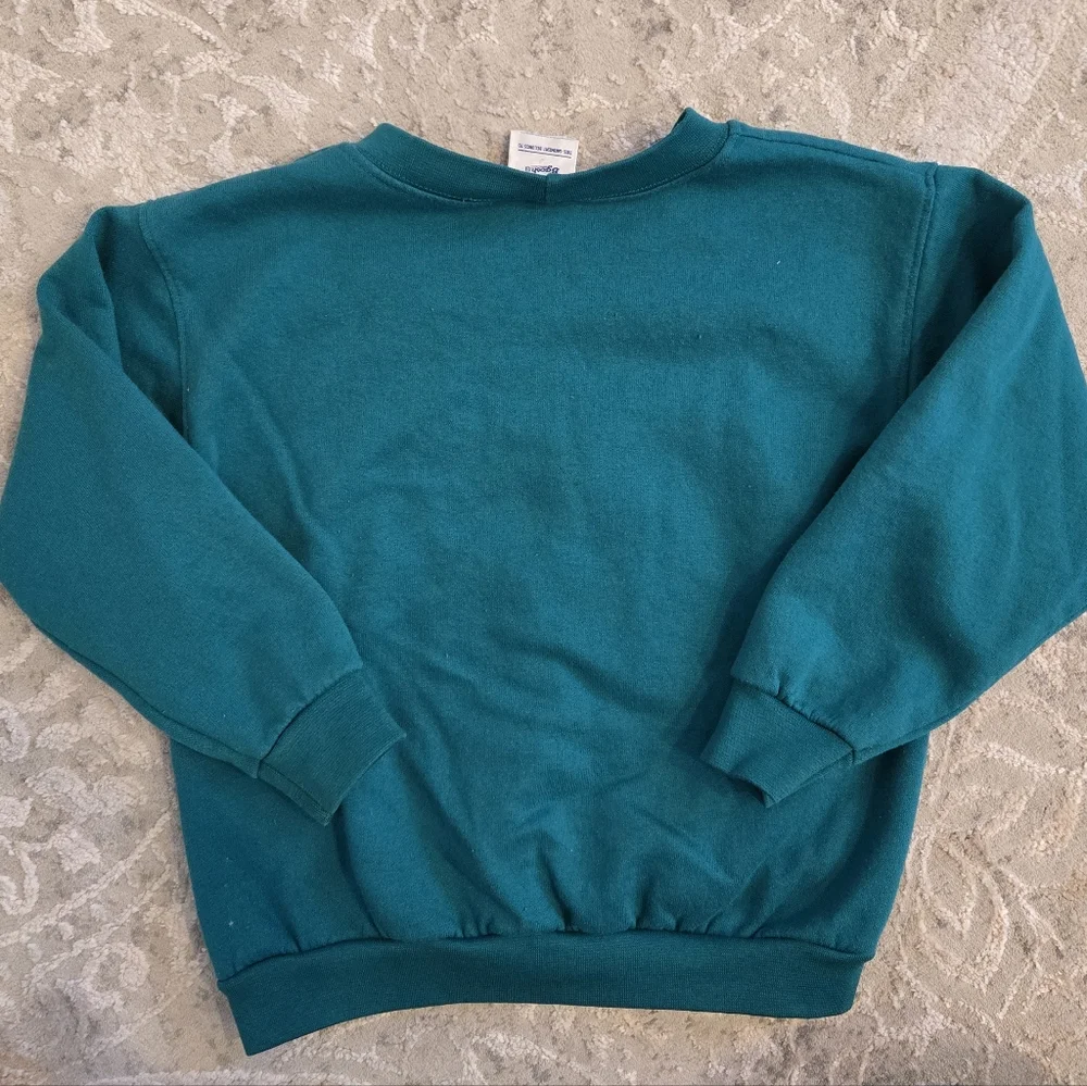 Vintage 1990s OshKosh B'gosh Teal Graphic Sweatshirt